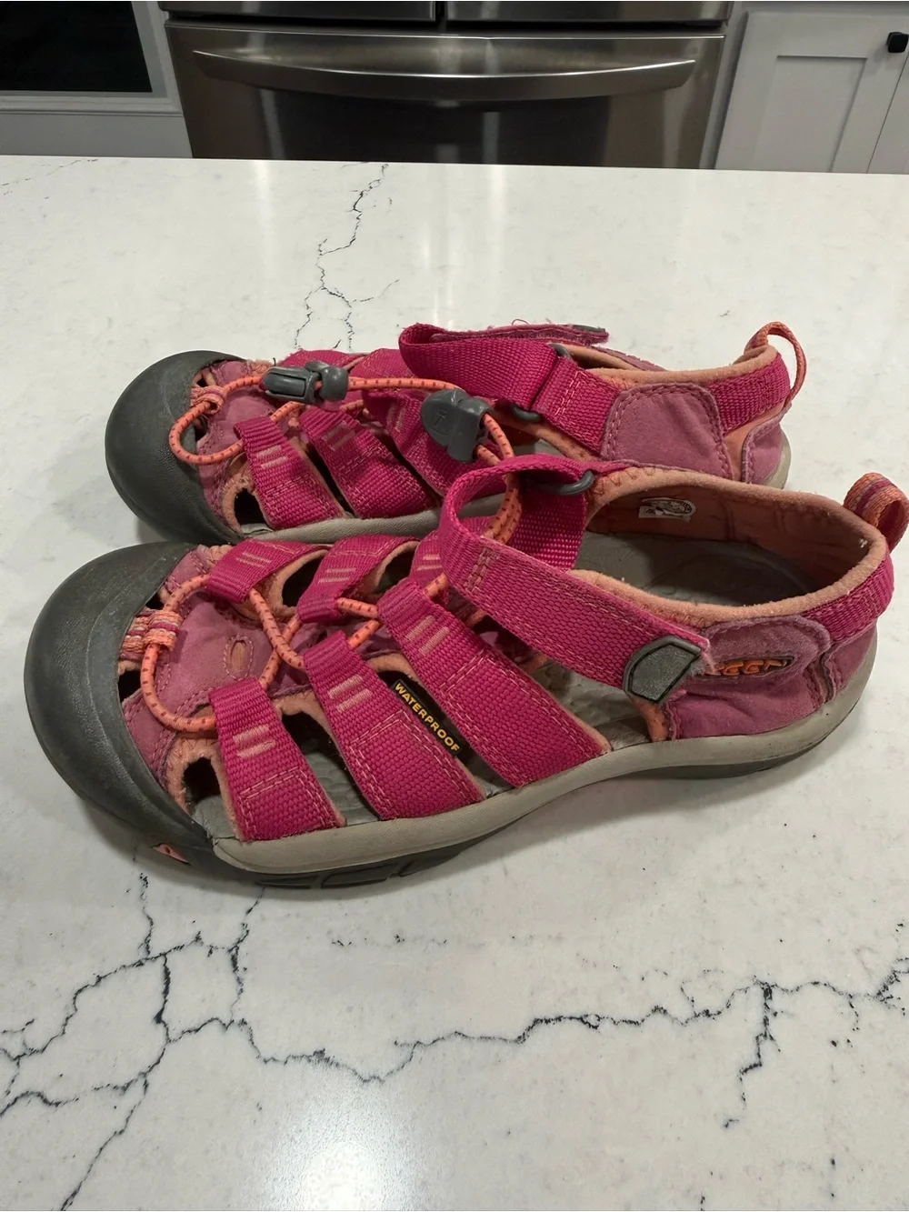 KEEN Newport H2 Kids Waterproof Closed-Toe Strappy Sandals Pink US 3